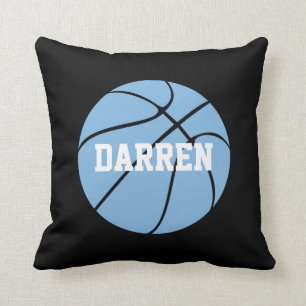 Carolina Blue Basketball Individuelle Name Throw K Kissen