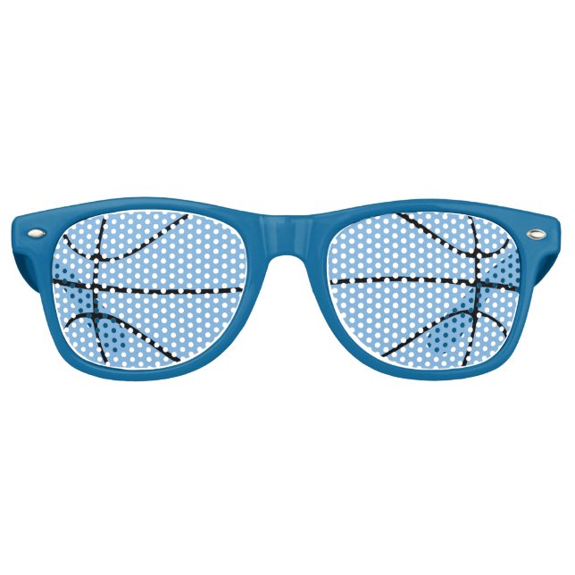 Carolina Blue Basketball Party Sonnenbrille (Vorderseite)