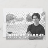 Carolina Blue Grad Einladung, 5" x 7" Karte (Vorderseite)