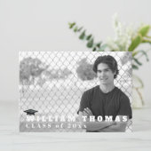 Carolina Blue Grad Einladung, 5" x 7" Karte (Stehend Vorderseite)