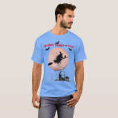 Carolina Blue Halloween Hexe T-Shirt (Vorne ganz)