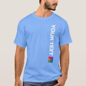 Carolina Blue Ihr Foto oder Logo Mens Modern T-Shirt (Vorderseite)