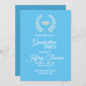 Carolina Cap & Blätter Grad Einladung 5" x 7" (Vorne/Hinten)