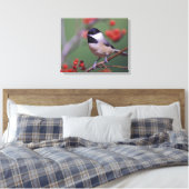 Carolina Chickadee Leinwanddruck (Insitu (Schlafzimmer))