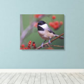 Carolina Chickadee Leinwanddruck (Insitu (Holzboden))