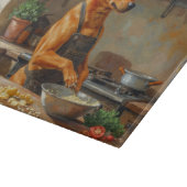 Carolina Dog Cooking in Kitchen Schneidebrett (Ecke)