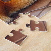 Carolina Dog Kamin mit Weihnachtslichtern Puzzle (Seite)