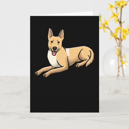 Carolina Dog Karte (Gelbe Blume)