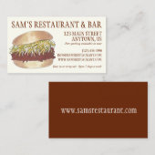 Carolina GRILLEN Pulled Pork Barbecue Sandwich Koc Visitenkarte (Vorne/Hinten)