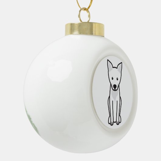 Carolina-HundeCartoon Keramik Kugel-Ornament (Links)