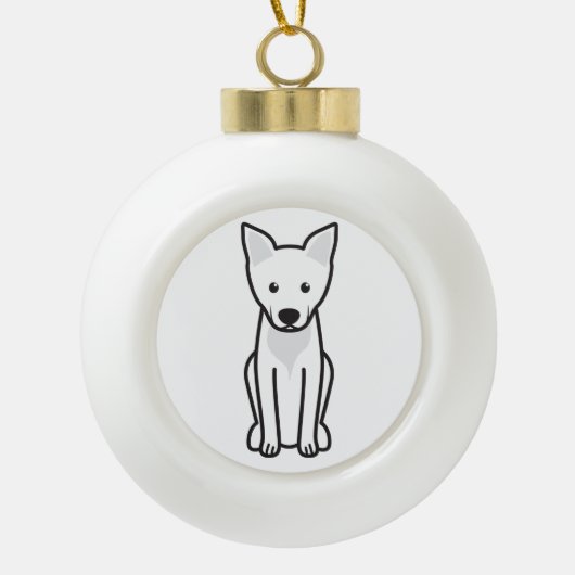 Carolina-HundeCartoon Keramik Kugel-Ornament (Vorderseite)