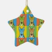 Carolina-HundeCartoon Pop-Kunst Keramikornament (Rechts)