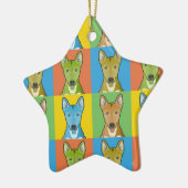 Carolina-HundeCartoon Pop-Kunst Keramikornament (Links)