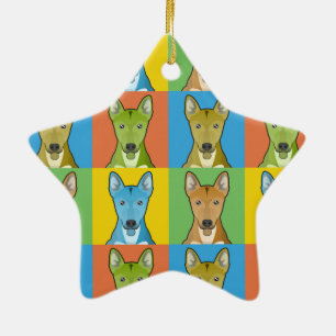 Carolina-HundeCartoon Pop-Kunst Keramikornament