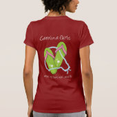 Carolina-Mädchenabnutzung drehen Reinfälle mit T-Shirt (Rückseite)