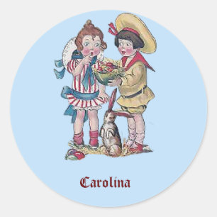 CAROLINA ~ OSTER Aufkleber Vintage 1911 ~ Süß! ~