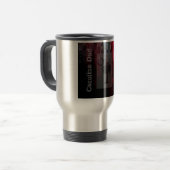 Carolina Palm - Burgandy-Design Reisebecher (Vorderseite Links)