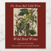 Carolina Parrot von Audubons Vögeln von Amerika Weinetikett (Einzelnes Label)