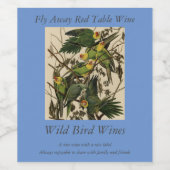 Carolina Parrot von Audubons Vögeln von Amerika Weinetikett (Einzelnes Label)