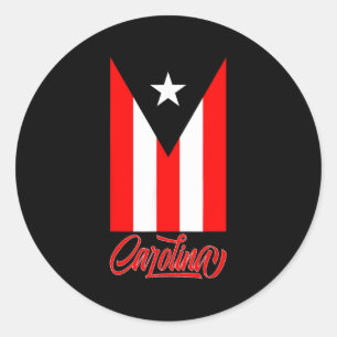 Carolina Puerto Rico Flag S Runder Aufkleber