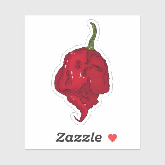 Carolina Reaper Chilli Pepper Sticker (Blatt)