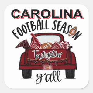 CAROLINA TAILGATIN QUADRATISCHER AUFKLEBER