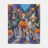 Carolina Trick-or-Treating in Halloween-Kostüm Fleecedecke (Vorderseite)