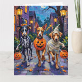 Carolina Trick-or-Treating in Halloween-Kostüm Karte (Vorderseite)