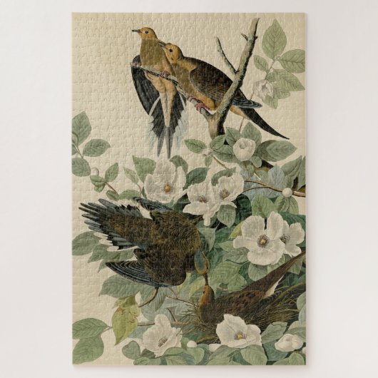 Carolina Turtle Dove Mourning Dove Audubon Vögel Puzzle (Vertikal)