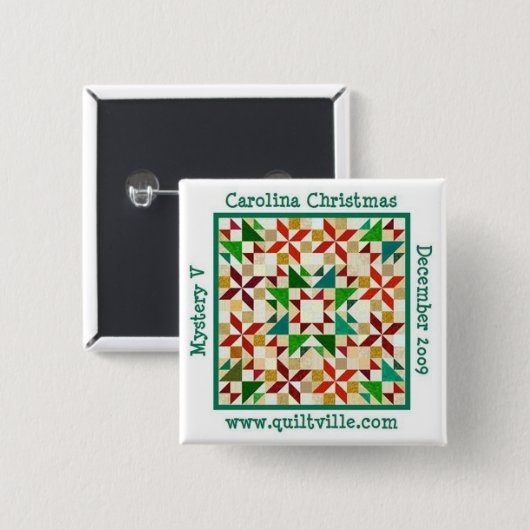 Carolina-WeihnachtsButton Button (Vorne & Hinten)