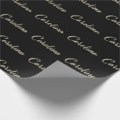 Carolina white gold Handwriting Geschenkpapier (Ecke)
