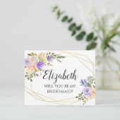 Carolina wird meine Bridesmaid-Vorschlagskarte sei Dankeskarte (Stehend Vorderseite)