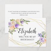 Carolina wird meine Bridesmaid-Vorschlagskarte sei Dankeskarte (Vorne/Hinten)