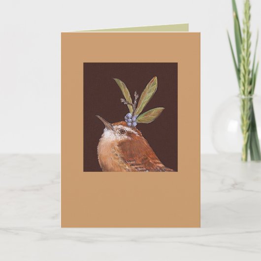 Carolina wren card, Fonzie Karte (Vorderseite)