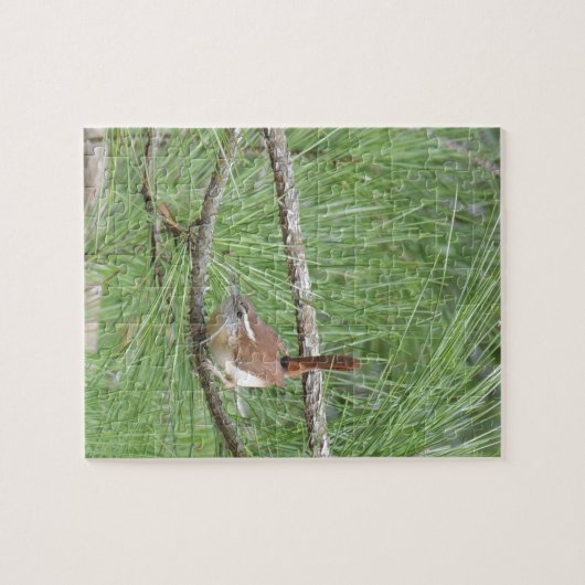 Carolina Wren in Pine Tree Puzzle (Horizontal)