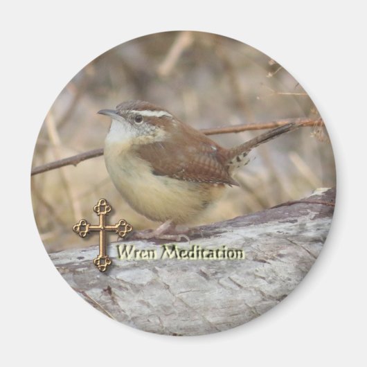 Carolina Wren Mediationsmagnet Magnet (Vorne)