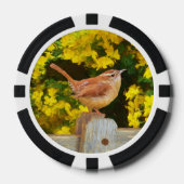 Carolina Wren Painting - Original Wild Bird Art Pokerchips (Vorderseite)