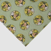 Carolina Wren über Zaunmalerei Original Vogelkunst Seidenpapier (Ausschnitt)