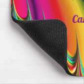 CAROLINA ~ Zany Hot Yellow, Blue, Green, Pink Mousepad (Ecke)