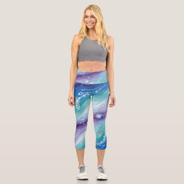 CarolinaBlueBubbles Capri Leggings