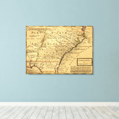 CarolinaPanoramakarte Leinwanddruck (Insitu (Holzboden))