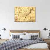 CarolinaPanoramakarte Leinwanddruck (Insitu (Schlafzimmer))