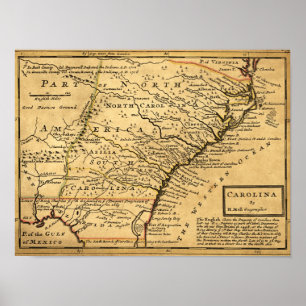 CarolinaPanoramic Karte Poster