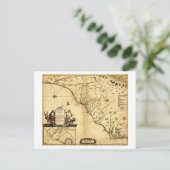 Carolinas mit Nord nach rechtsPanoramabalkarte Postkarte (Stehend Vorderseite)