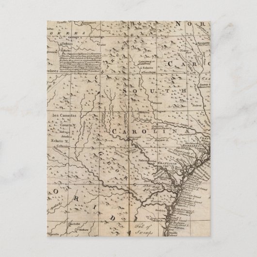 Carolinas und Georgia Postkarte (Vorderseite)