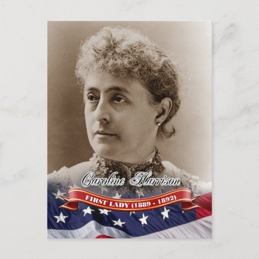 Caroline Harrison, First Lady of the U.S. Postkarte (Vorderseite)