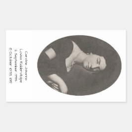 Caroline Johanna Lovisa Ridderstolpe, 1815 Rechteckiger Aufkleber