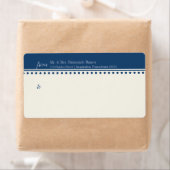 Caroline Mailing Label, Navy Blue (Insitu)