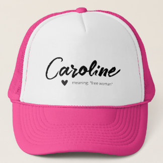 Caroline Name Bedeutung Minimal Moderne Kalligraph Truckerkappe