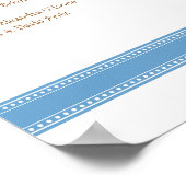 Caroline Seating Chart for Wedding, Powder Blue Poster (Ecke)